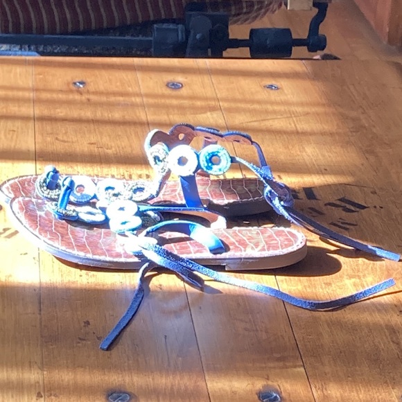 Sam Edelman Beaded Strapped Sandals - Picture 8 of 8